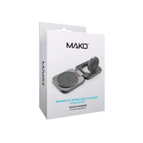 Mako MACHA00021 Mágneses Vezeték nélküli Telefon és Okosóra töltő -
Asztroszürke (15W) (MACHA00021)