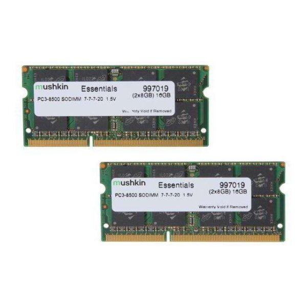 Mushkin 16GB /1066 Essentials DDR3 Notebook RAM KIT (2x8GB) (997019)