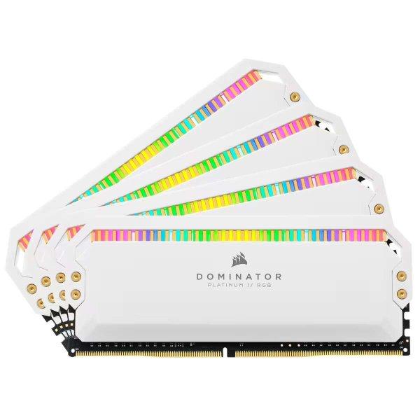 Corsair 32GB / 3200 Dominator Platinum RGB White DDR4 RAM KIT (4x8GB)
(CMT32GX4M4E3200C16W)
