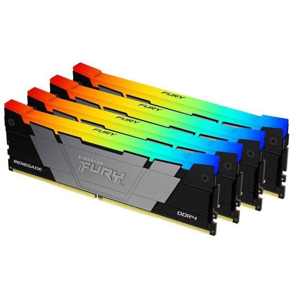 Kingston Technology FURY Renegade RGB memóriamodul 128 GB 4 x 64 GB DDR4
(KF432C16RB2AK4/128)