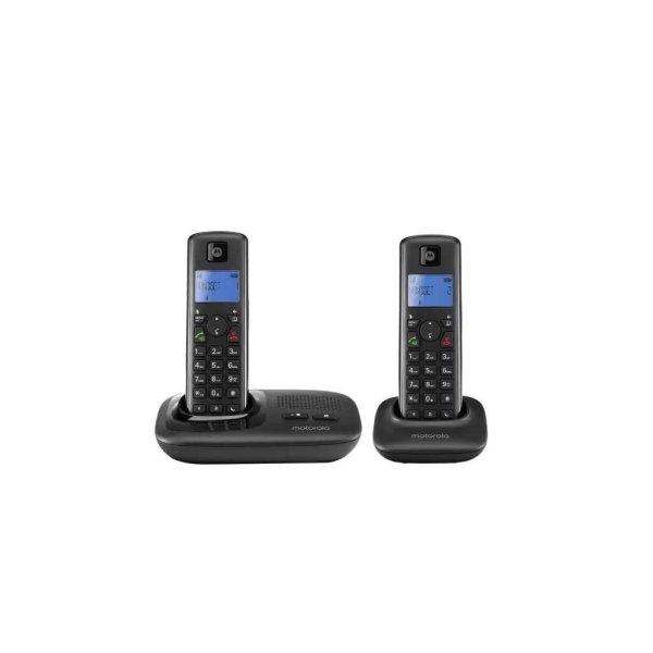 Motorola Fekete T412 DUO Hordozható vezetékes Dect telefon,
üzenetrögzítővel (127665)
