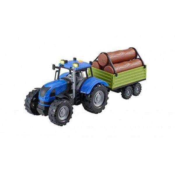 Teamsterz traktor pótkocsival - kék