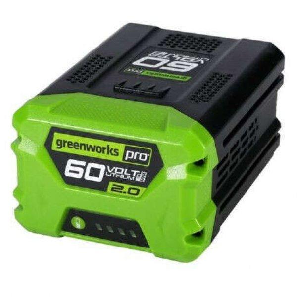 Greenworks (2918307-GW) G60B2 60V 2Ah Akkumulátor, Zöld-Fekete