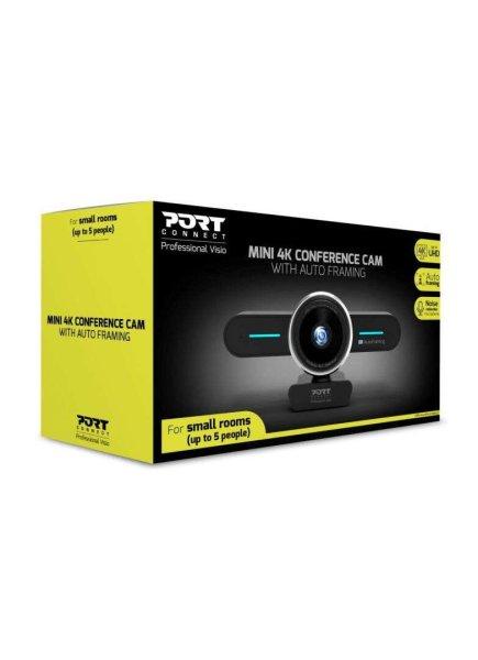 Port Designs Mini 4K Conference Webkamera Fekete 902003