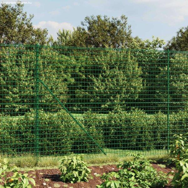 vidaXL zöld dróthálós kerítés cövekekkel 1,4x10 m