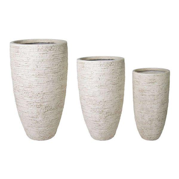 Ontario Vase kompozit növénytartó homokszín 56x100cm S3