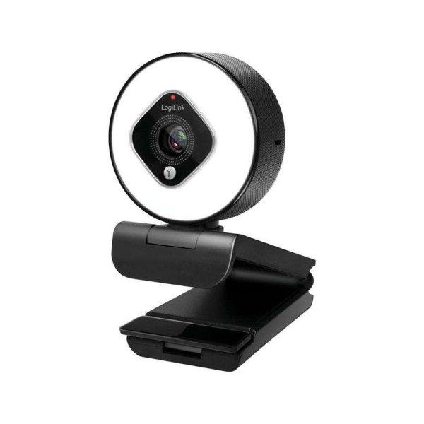 Logilink Webcam FHD 76° Dual-Mikro Autof. Ringlicht Stativ (UA0384)