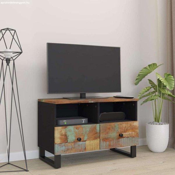 Tömör újrahasznosított fa tv-szekrény 70 x 33 x 46 cm