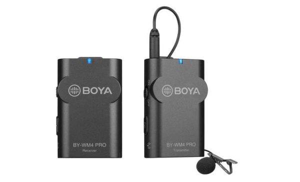 Boya BY-WM4 Pro-K1 Univerzális vezetéknélküli mikrofon szett (adó + vevő)
