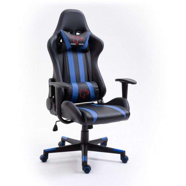 Dark Gamer szék nyak- és derékpárnával #kék-fekete