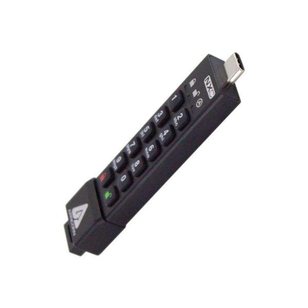 Apricorn USB Flash Drive Aegis Secure Key 3NXC - USB 3.1 Gen 1 - 64 GB - Black
(ASK3-NXC-64GB)