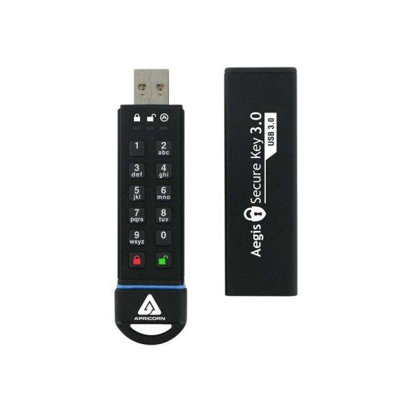 Apricorn Aegis Secure Key 3.0 - USB flash drive - 120 GB (ASK3-120GB)