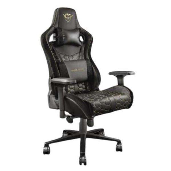 Trust Gamer szék - GXT 712 Resto Pro Fekete; állítható dőlés/magasság;
kartámasz; PU+szövet; max.150kg-ig (23784)