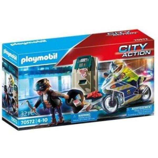 Playmobil: Városi forgatag - Rendőrségi motor: Pénztolvaj nyomában (70572)
(Play70572)