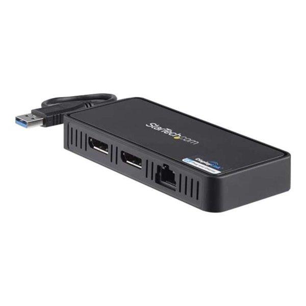 StarTech.com USBA2DPGB dokkoló állomás és port replikátor Vezetékes USB
3.2 Gen 1 (3.1 Gen 1) Type-A Fekete (USBA2DPGB)