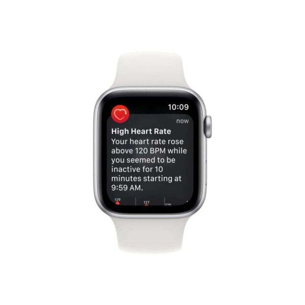 Apple Watch SE (2022) GPS 44mm ezüstszínű alumíniumtok, fehér sportszíj
(MNK23CM/A) (MNK23CM/A)