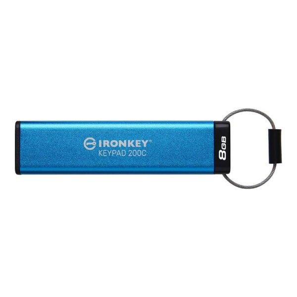 Kingston IronKey Keypad 200C - USB flash drive - 8 GB (IKKP200C/8GB)
