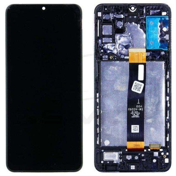 LCD kijelző érintőpanellel és előlapi kerettel Samsung Galaxy A32 5G fekete