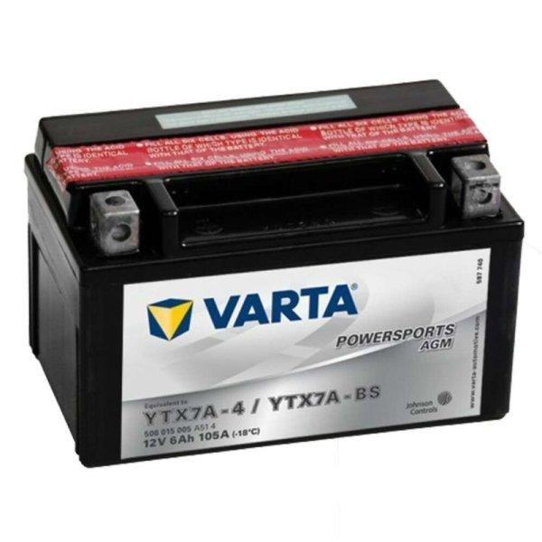 Varta YTX7A-BS 12v 6ah 105A bal AGM motor akkumulátor