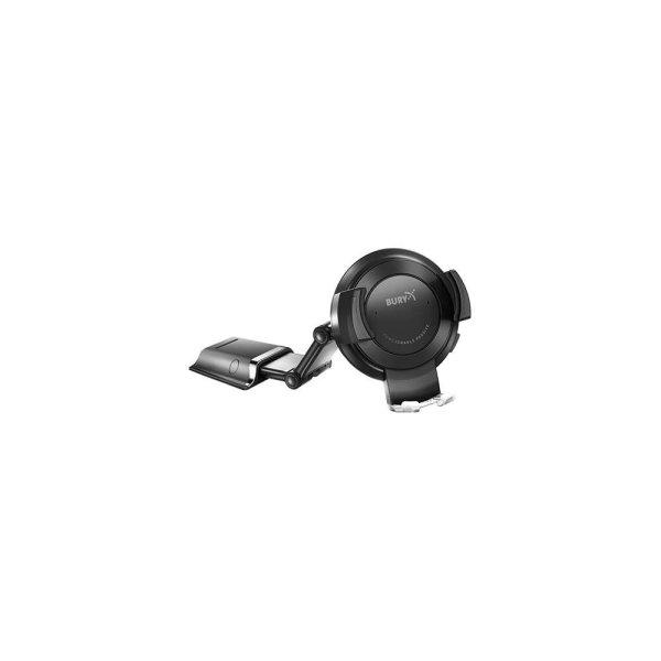 Bury PowerKit USB Mobiltelefon autós tartó/töltő - Fekete (01.1888.000B.01)