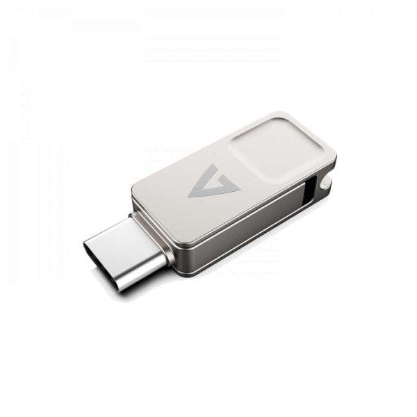 V7 VF364GTC USB flash meghajtó 64 GB USB Type-A / USB Type-C 3.2 Gen 1 (3.1 Gen
1) Ezüst (VF364GTC)