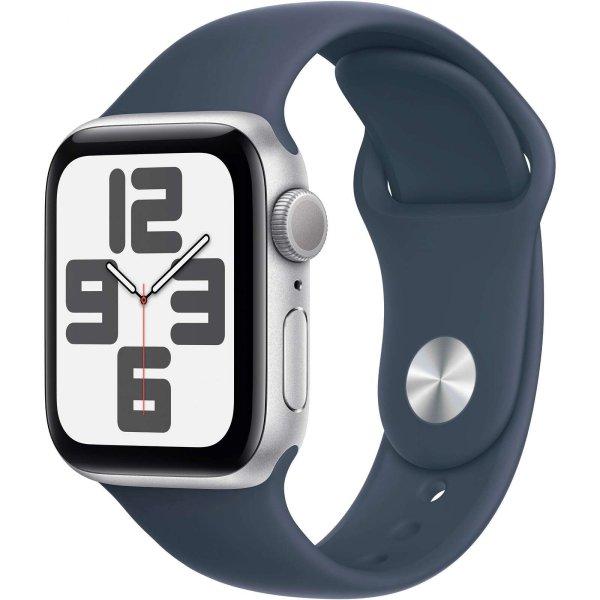 Apple Watch SE Aluminium 40mm Silber (Sportarmband sturmblau) S/M NEW
(MRE13QF/A)
