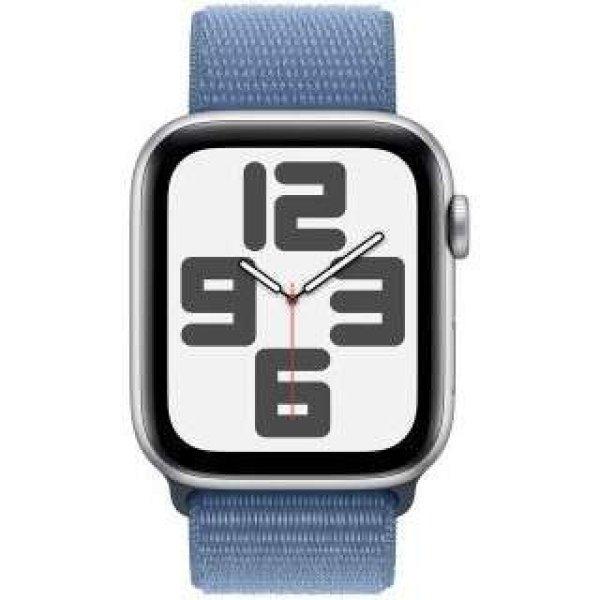 Apple Watch SE Aluminium 44mm Silber (Sport Loop winterblau) NEW (MREF3QF/A)