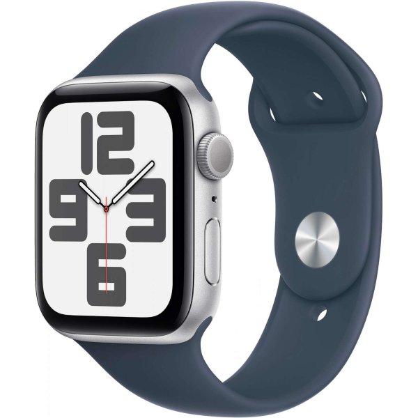 Apple Watch SE Aluminium 44mm Silber (Sportarmband sturmblau) S/M NEW
(MREC3QF/A)