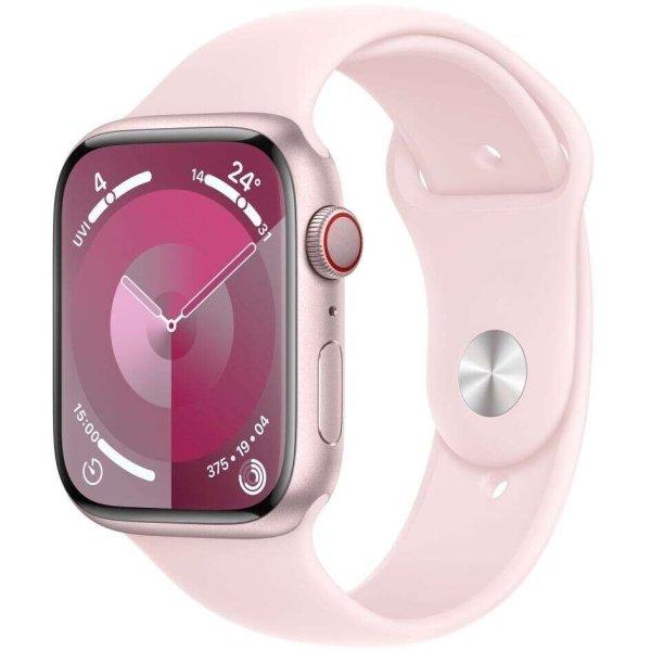 Apple Watch S9 Aluminium Cellular 45mm Rosé (Sportarmband hellrosa) S/M NEW
(MRMK3QF/A)