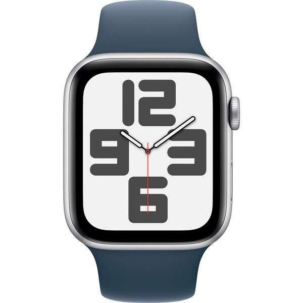 Apple Watch SE Aluminium Cellular 44mm Silber (Sportarmband sturmblau) S/M NEW
(MRHF3QF/A)