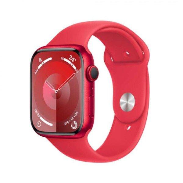 Apple Watch Series 9 GPS+CELLULAR 45mm piros alumíniumtok, piros sportszíj M/L
méret (MRYG3QF/A) (MRYG3QF/A)