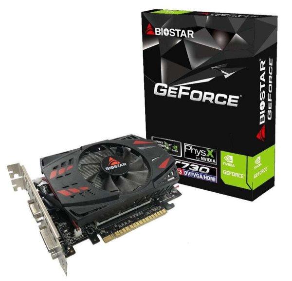 Biostar GeForce GT 730 2GB D3 LP videokártya (VN7313THX1)