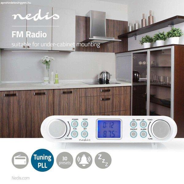 Nedis RDFM4000WT Rádiós ébresztőóra - Fehér