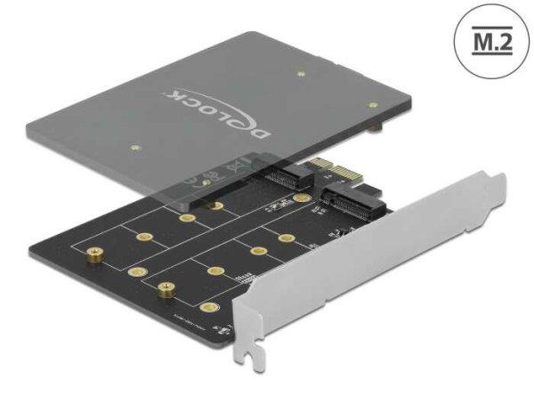 Delock 90432 2x M.2 Key B port bővítő PCIe kártya