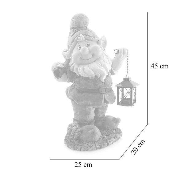 Kerti dekoráció MCT Kert, kerámia, törpe lámpával és harlettel, 25x20x45
cm