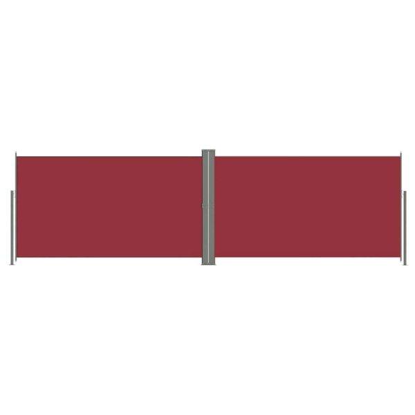 Piros behúzható oldalsó napellenző 180 x 600 cm