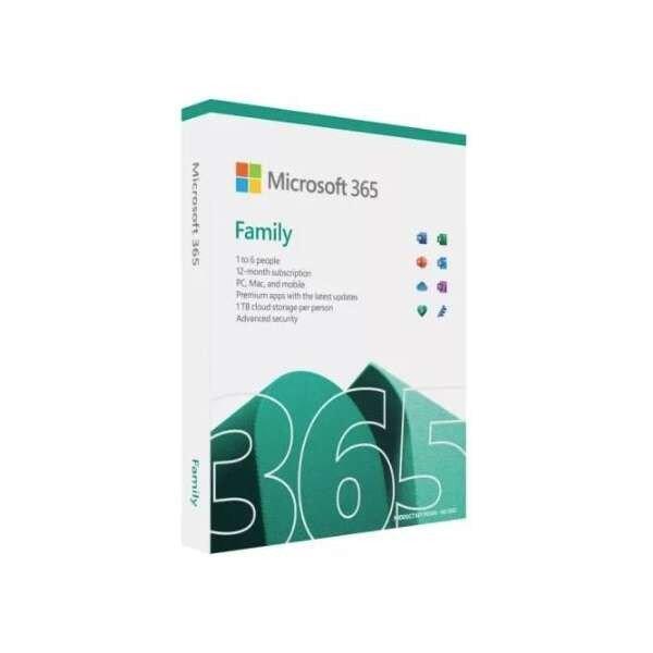 Microsoft Office csomag - Office 365 Family (6GQ-01930, 32/64bit, magyar, 1-6
felhasználó - 1évre)