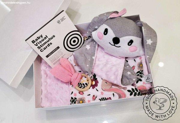 Pegazus BabyBox ajándékdoboz – Babarózsaszín nyuszis- nagy