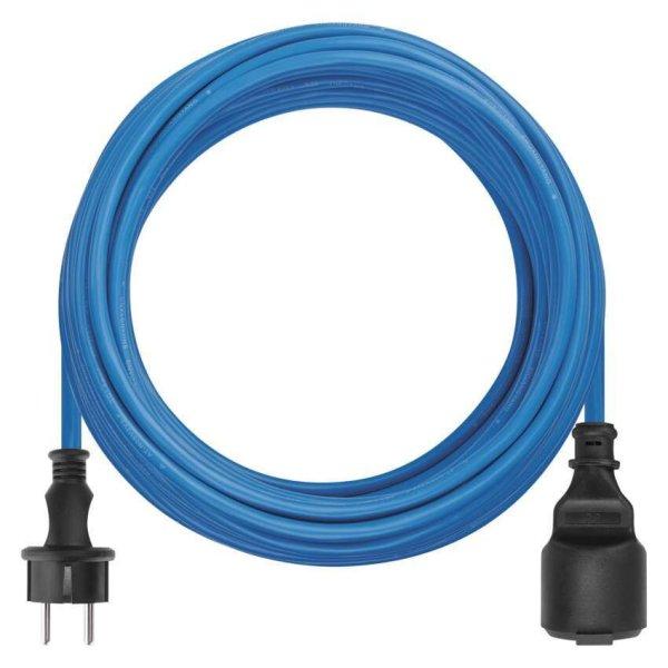 Weatherproof hosszabbító kábel 20 m / 1 csatlakozó / kék / szilikon / 230 V
/ 1,5 mm2