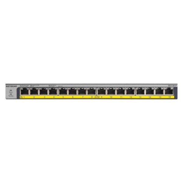Netgear GS116LP-100EUS 1000Mbps 16 portos PoE switch (GS116LP-100EUS)