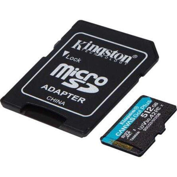 Kingston 512GB Canvas Go! Plus Class10 UHS-I U3 V30 A2 microSDXC memóriakártya
(SDCG3/512GB)