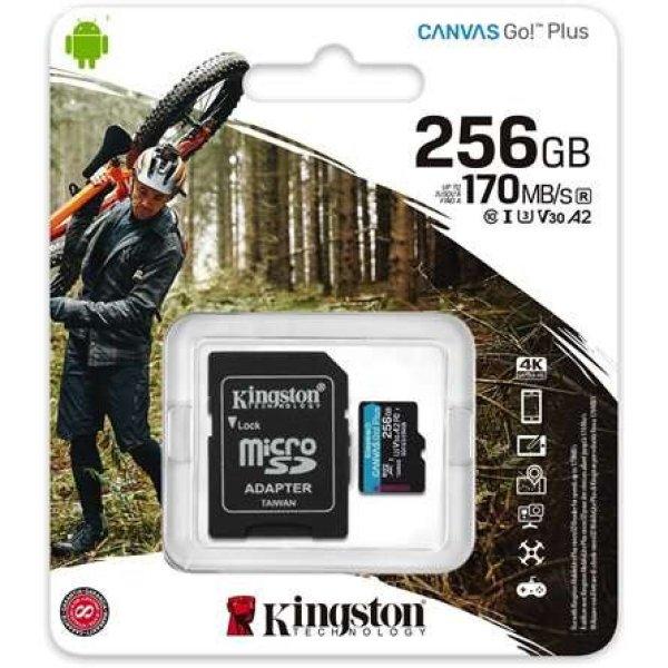 Kingston 256GB Canvas Go! Plus Class10 UHS-I U3 V30 A2 microSDXC memóriakártya
(SDCG3/256GB)
