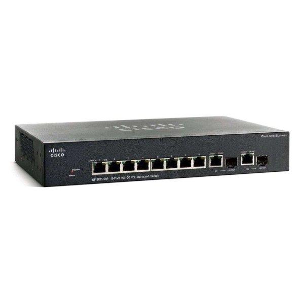 Cisco SF302-08 8 LAN 10/100Mbps 1 miniGBIC menedzselhető rack switch
SRW208G-K9-G5 (SRW208G-K9-G5)