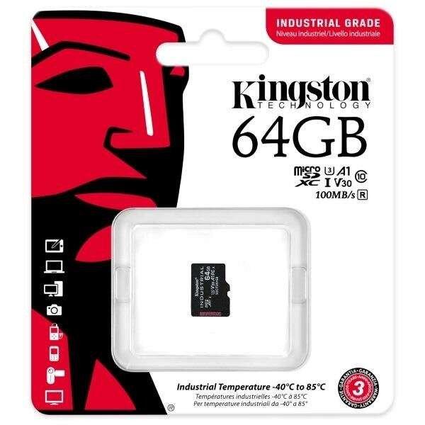 64GB microSDHC Kingston Industrial Temperature U3 V30 A1 (SDCIT2/64GBSP)
(SDCIT2/64GBSP)