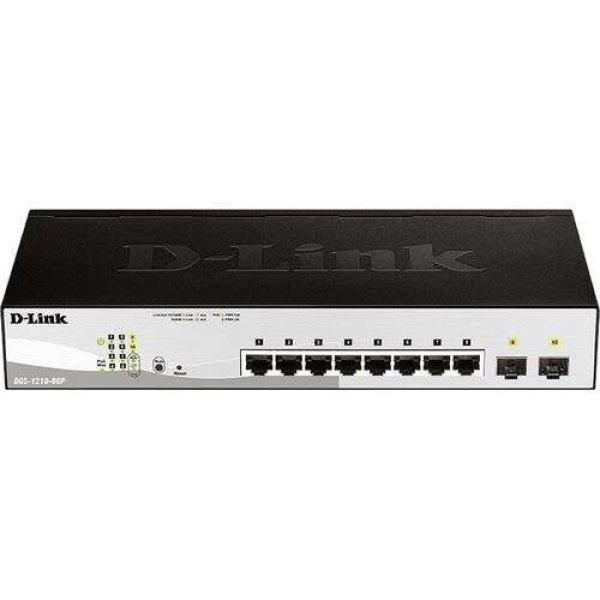 D-Link DGS-1210-08P Vezérelt L2 Gigabit Ethernet (10/100/1000)
Ethernet-áramellátás (PoE) támogatása Fekete (DGS-1210-08P/E)
