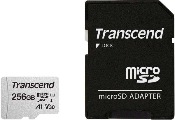 Transcend 256GB 300S microSDXC UHS-I CL10 memóriakártya + Adapter