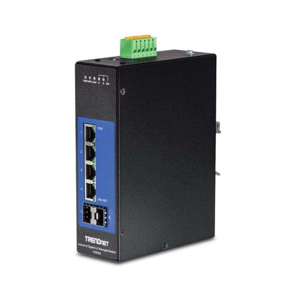 TRENDnet TI-G642I 6 port Industrial Gigabit L2 Managed DIN-Rail Switch
(TI-G642I)