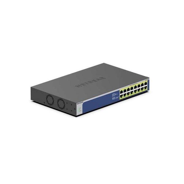 NETGEAR GS516PP Beállítást nem igénylő (unmanaged) Gigabit Ethernet
(10/100/1000) Ethernet-áramellátás (PoE) támogatása Kék, Szürke
(GS516PP-100EUS)