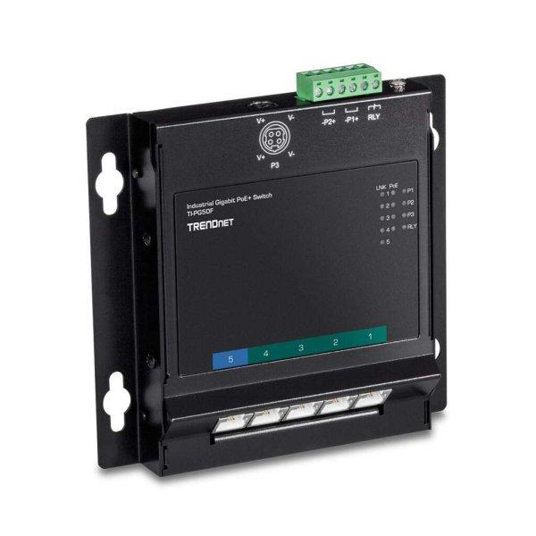 TRENDnet TI-PG50F Industrial 5 port Gigabit PoE+ Front Access fali Switch
(TI-PG50F)