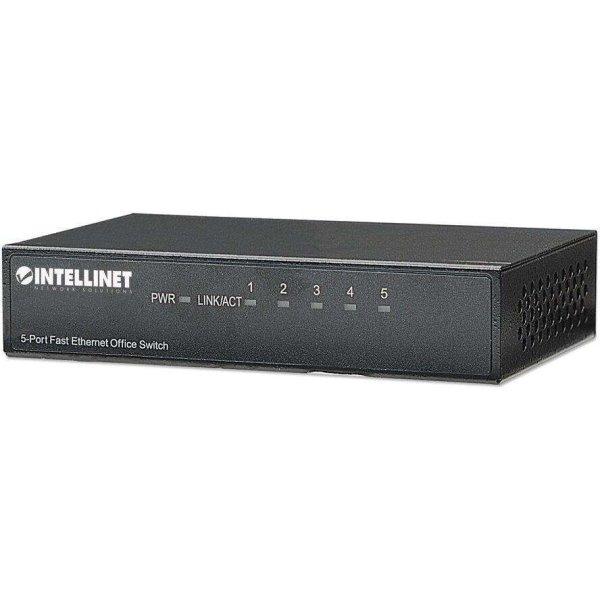 Intellinet 5-Port Fast Ethernet Office Switch Fast Ethernet (10/100) Fekete
(523301)